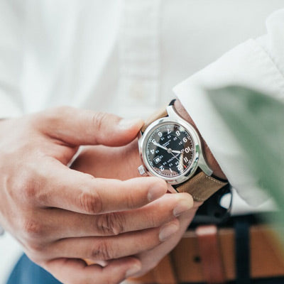 Erstklassige Kombination eine wunderschöne Hamilton Uhr und unsere HOHELUFT Manufakturwerk Uhren Armband