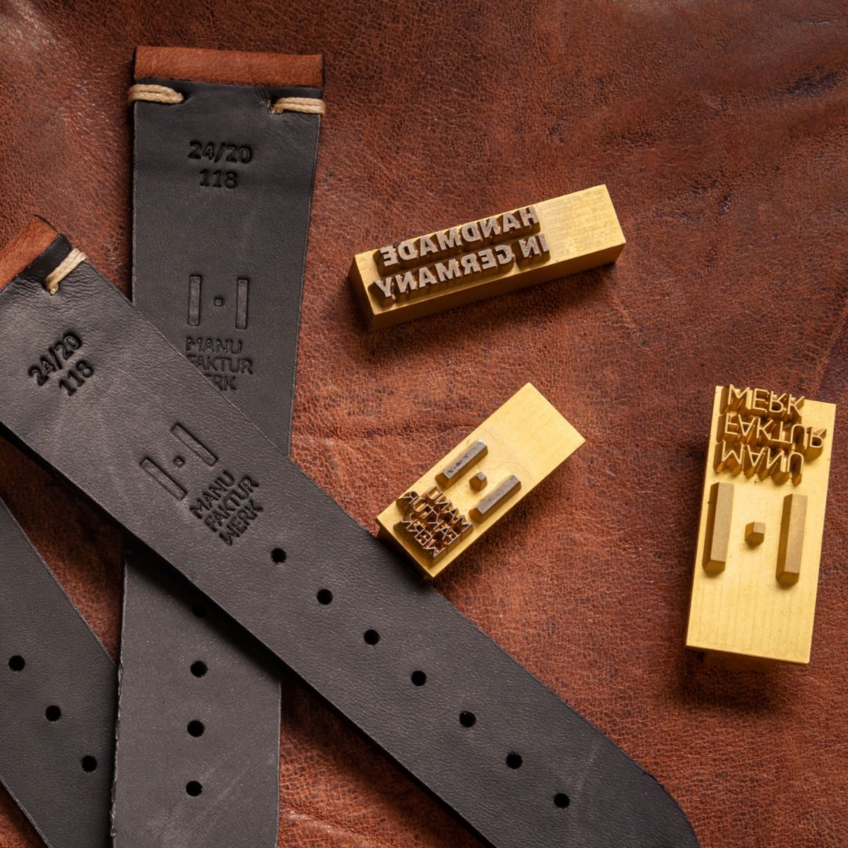 Engraved leather 2025 watch band
