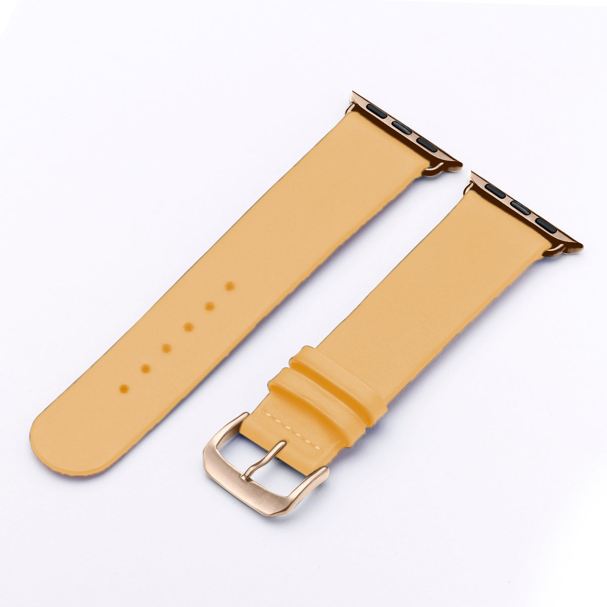Siena Uhrenarmband aus Rindsleder für Apple Watch 10, handgefertigt, Sand, von Happel