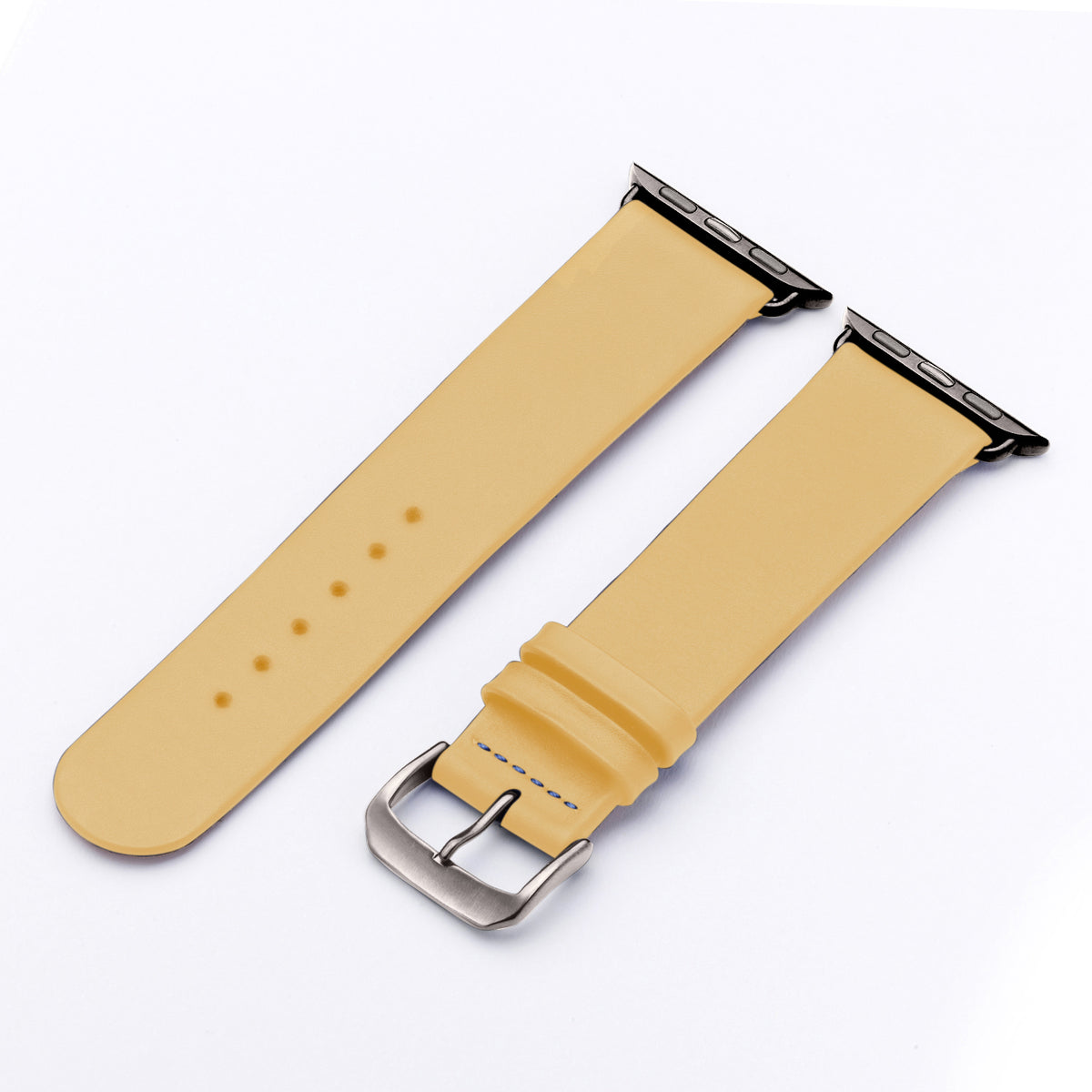 Siena Uhrenarmband aus Rindsleder für Apple Watch 10, handgefertigt, Sand, von Happel