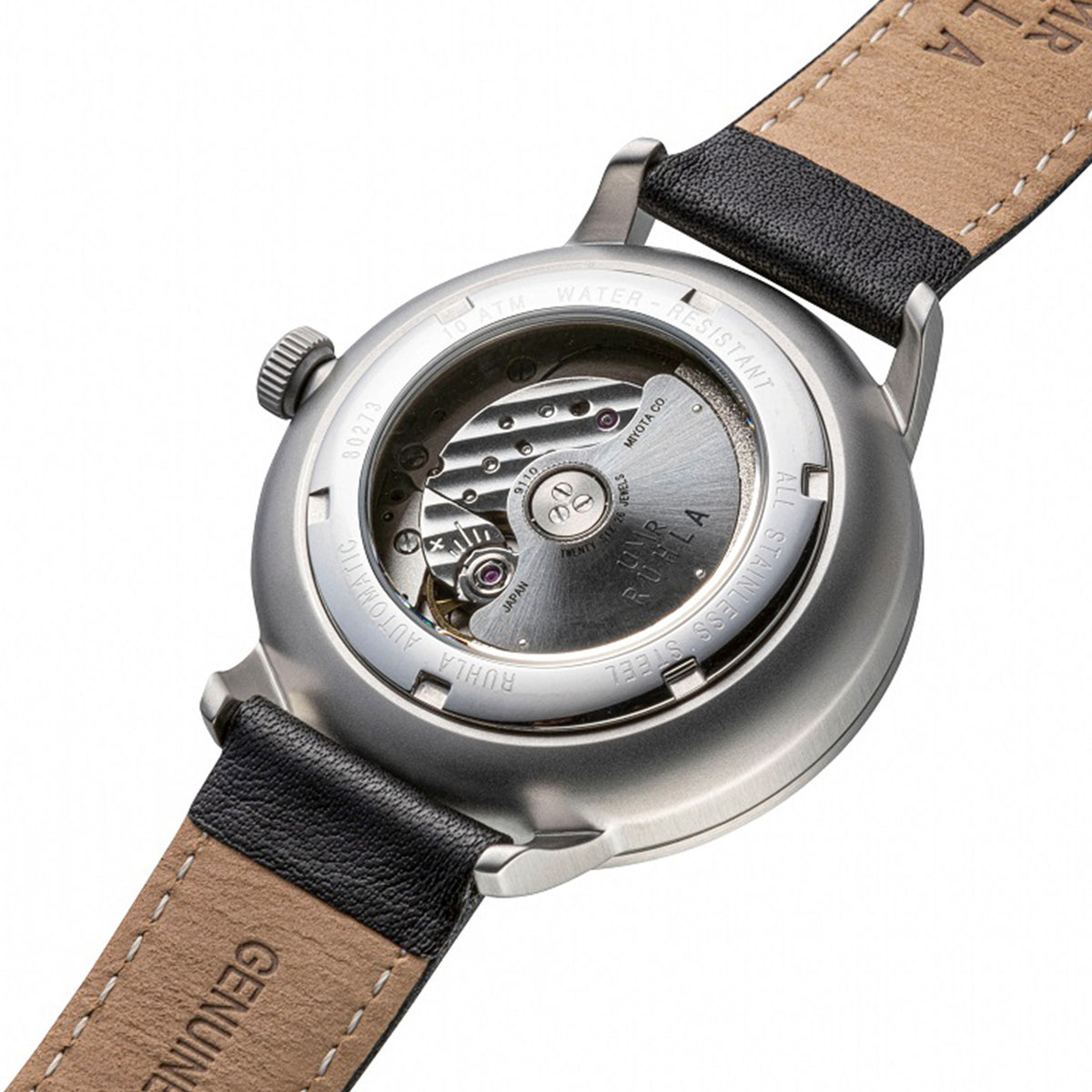 UMR RUHLA Herren-Armbanduhr Automatic 80273, Edelstahlgehäuse, Mineralglas, Lederband, 10 bar