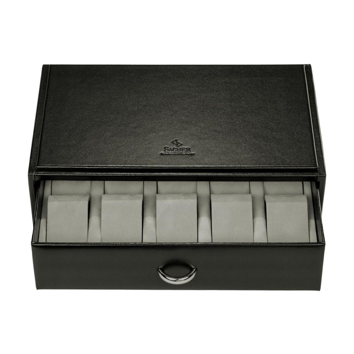 Watch case for 10 watches | Black | Italian leather | for collectors