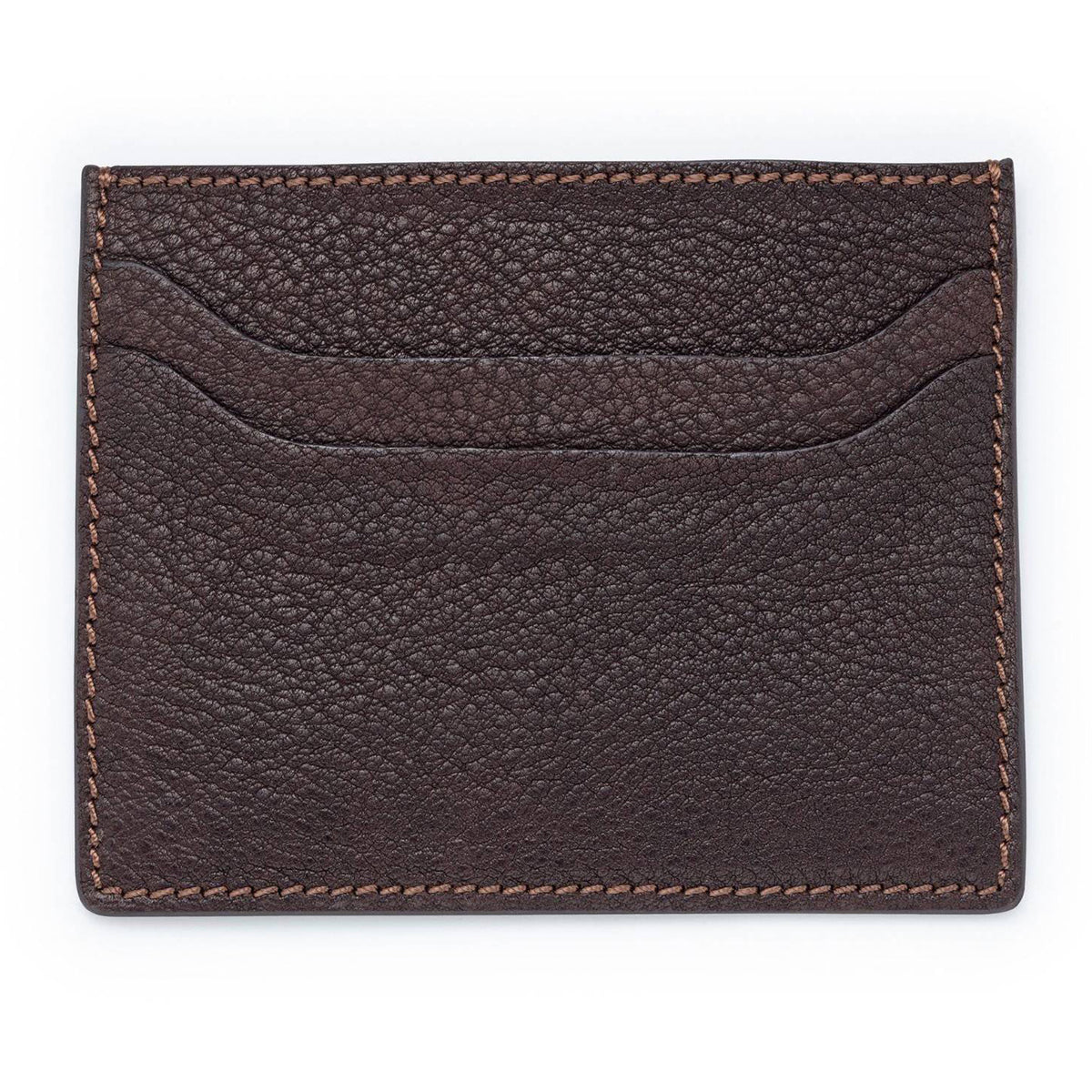 Hand-sewn card case made from genuine certified organic leather