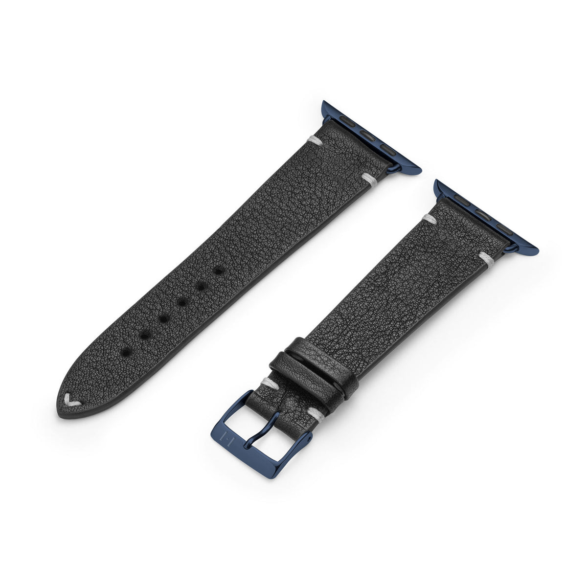 Apple Watch 1-9 Lederarmband aus weichem Leder &quot;ALTONA&quot; (Bioleder) – Schwarz