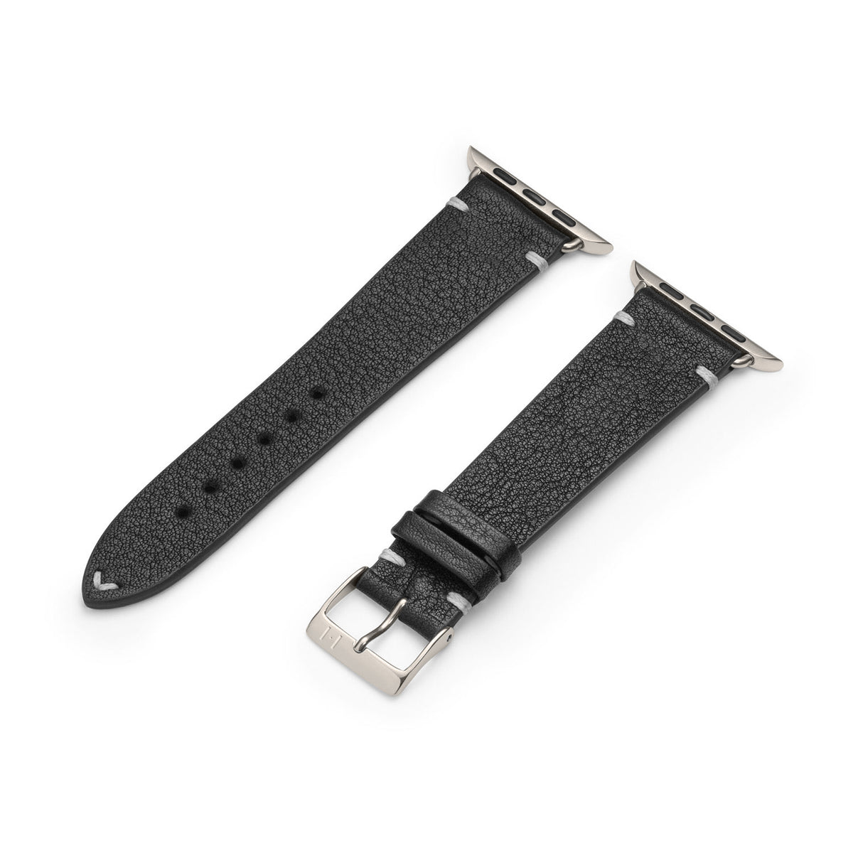 Apple Watch Ultra Armband ALTONA aus weichem Leder (Bioleder) – Schwarz
