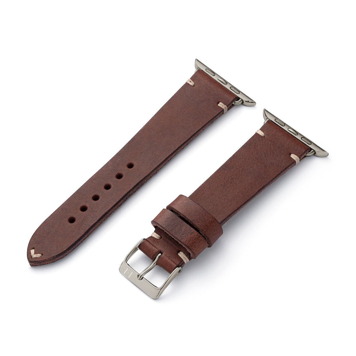 Apple Watch 10 Armband ST. PAULI aus Vintageleder (Rindsleder) – Mokka