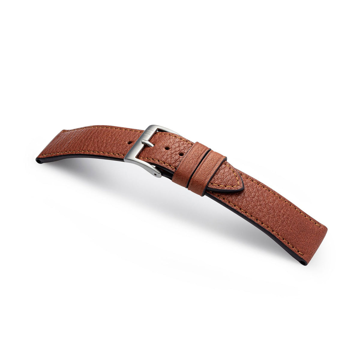 Watch strap &quot;EIMSBÜTTEL&quot; (certified organic leather) - silver clasp
