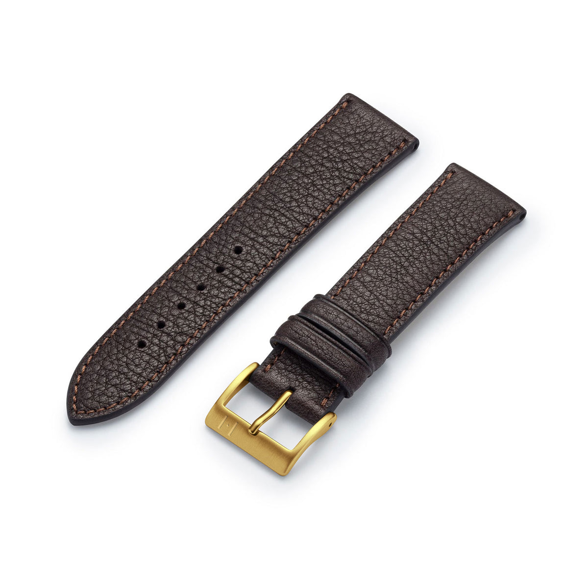 Watch strap &quot;EIMSBÜTTEL&quot; (certified organic leather) - gold clasp