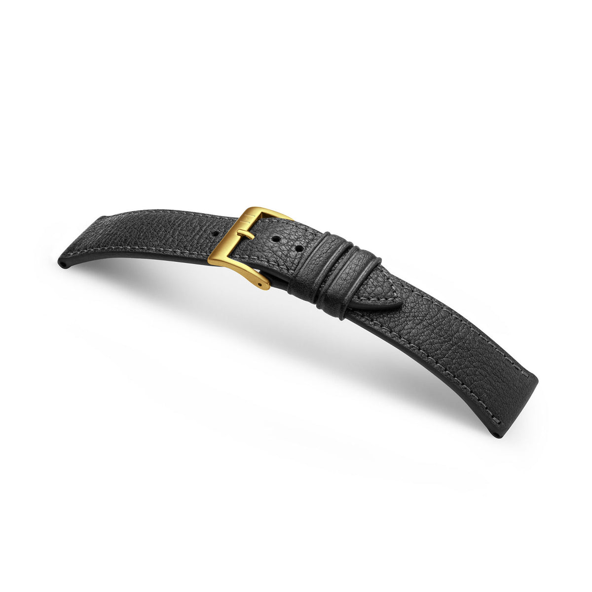 Watch strap &quot;EIMSBÜTTEL&quot; (certified organic leather) - gold clasp