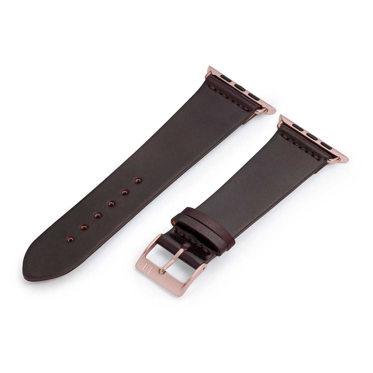 Apple Watch leather strap made of Shell Cordovan &quot;EPPENDORF&quot; - Bordeaux