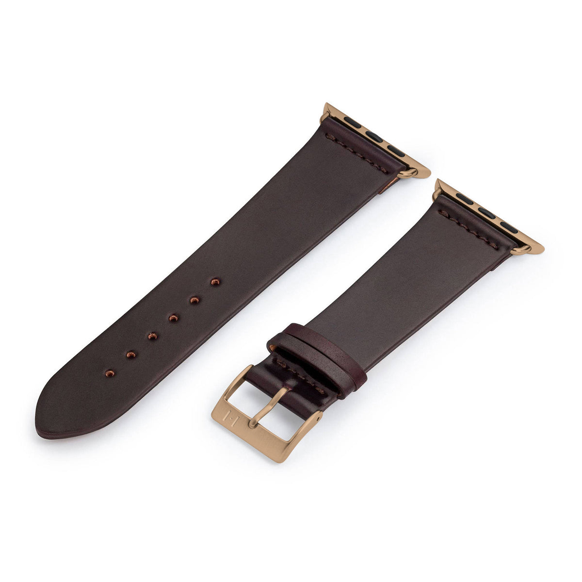 Apple Watch leather strap made of Shell Cordovan &quot;EPPENDORF&quot; - Bordeaux