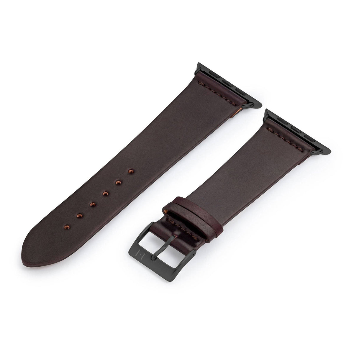 Apple Watch leather strap made of Shell Cordovan &quot;EPPENDORF&quot; - Bordeaux