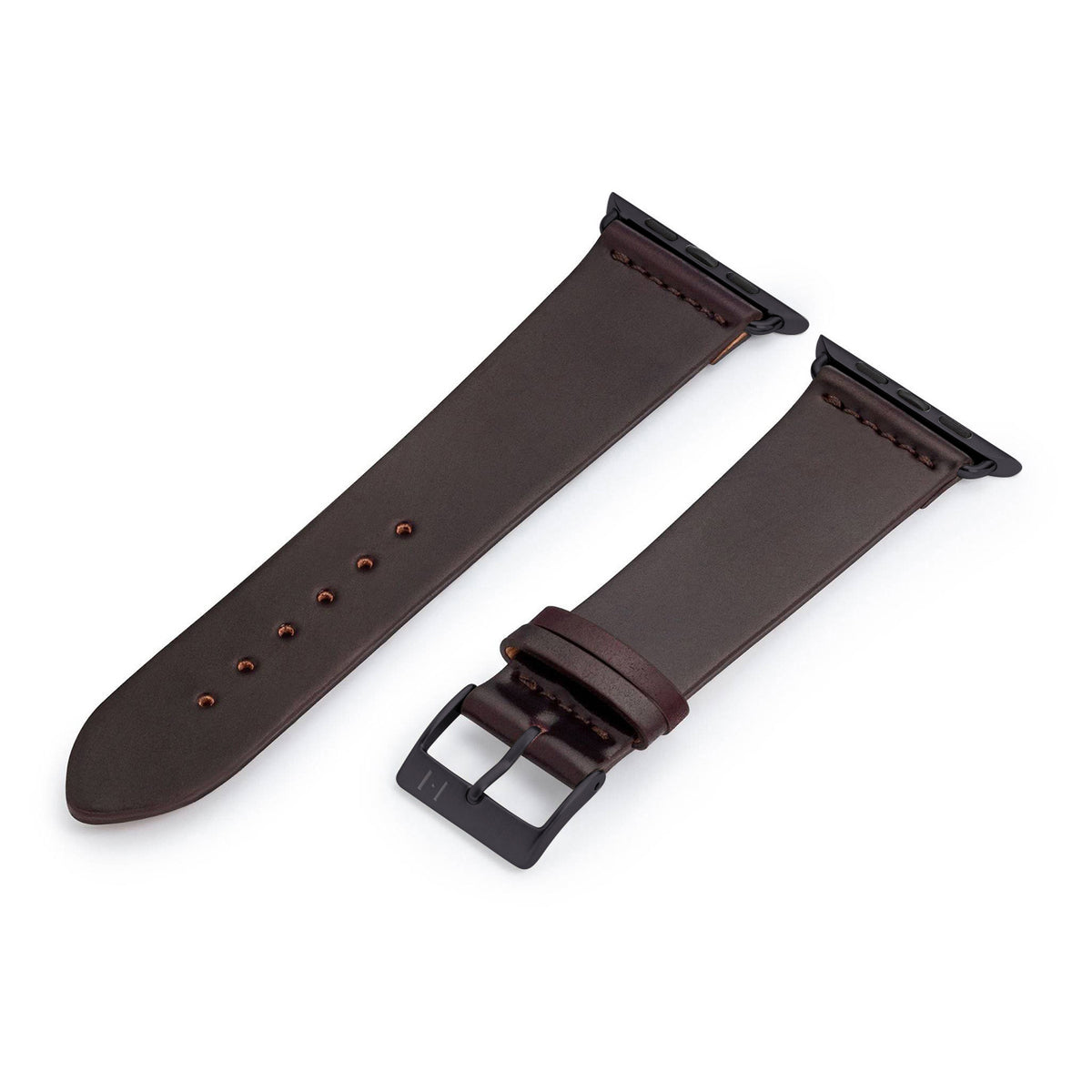 Apple Watch leather strap made of Shell Cordovan &quot;EPPENDORF&quot; - Bordeaux