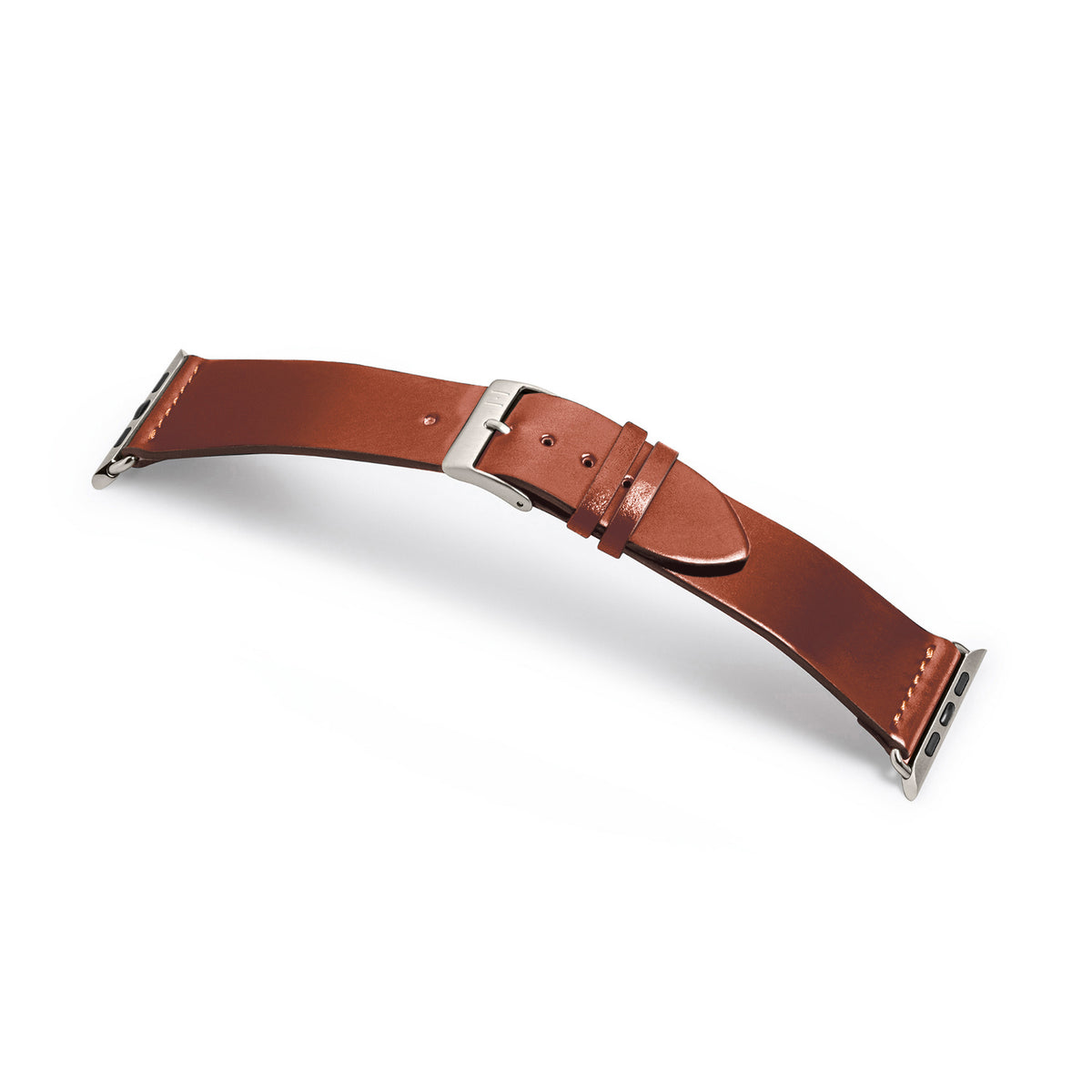 Apple Watch 1-9 Lederarmband aus Shell Cordovan &quot;EPPENDORF&quot; – Cognac