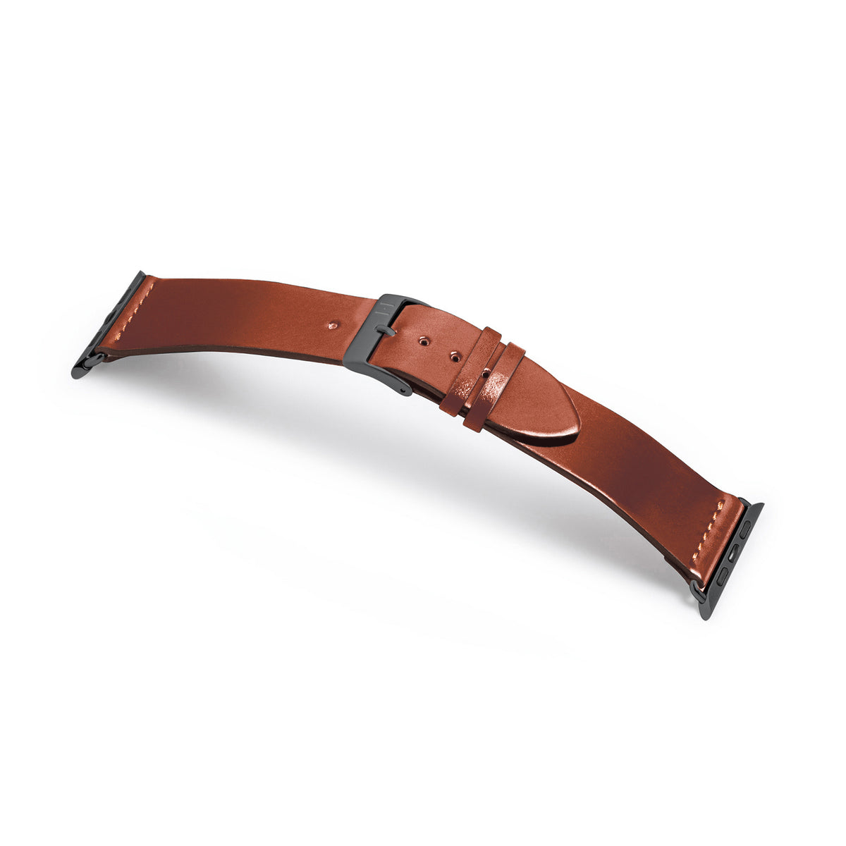 Apple Watch 1-9 Lederarmband aus Shell Cordovan &quot;EPPENDORF&quot; – Cognac