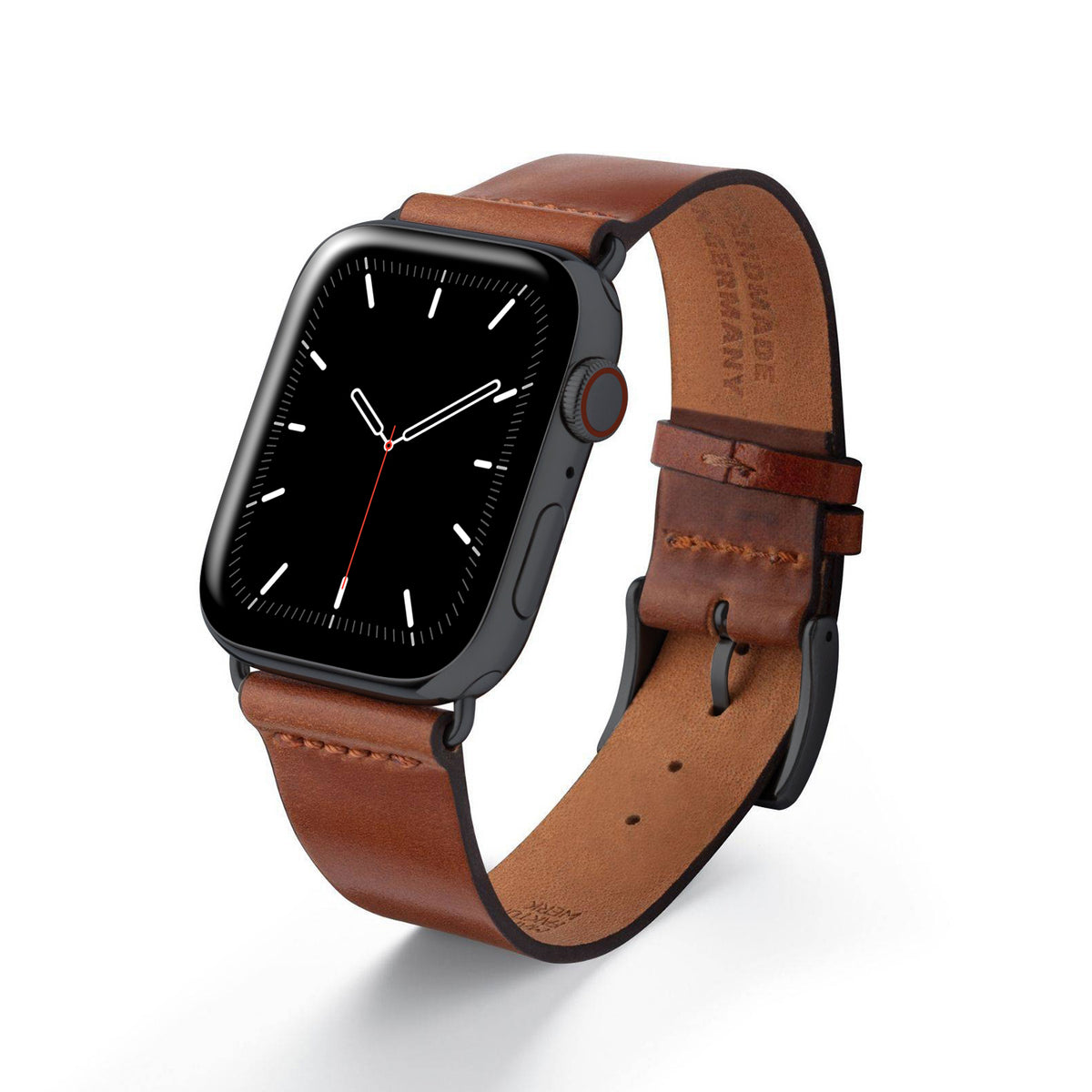 Apple Watch 1-9 Lederarmband aus Shell Cordovan &quot;EPPENDORF&quot; – Cognac
