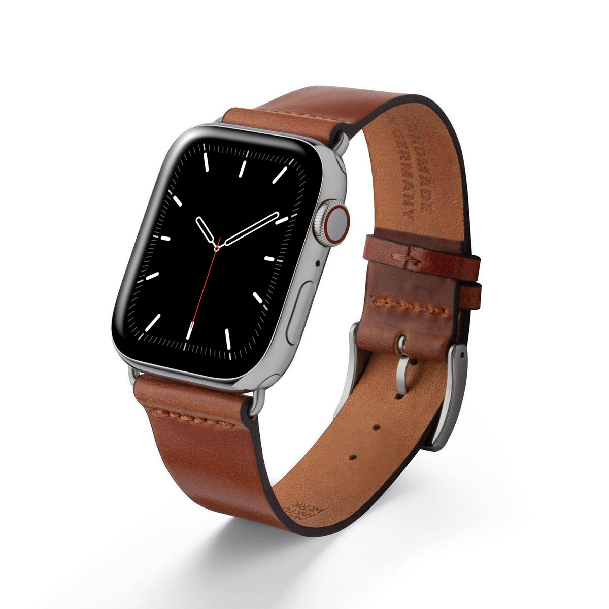 Apple Watch 1-9 Lederarmband aus Shell Cordovan &quot;EPPENDORF&quot; – Cognac