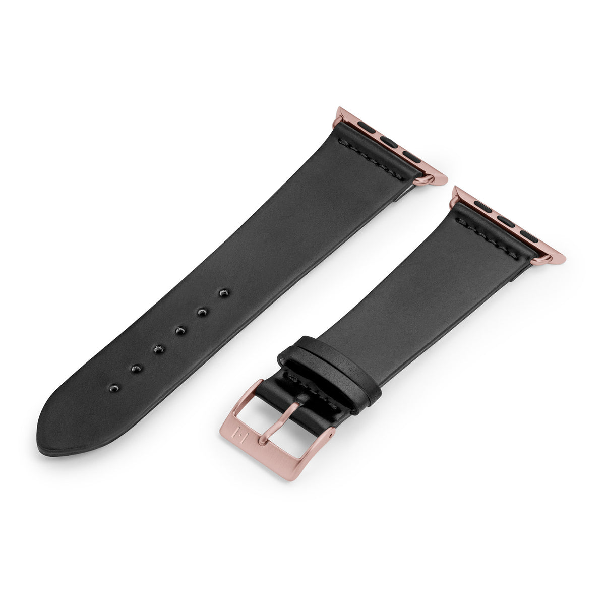 Apple Watch leather strap made of Shell Cordovan &quot;EPPENDORF&quot; - black