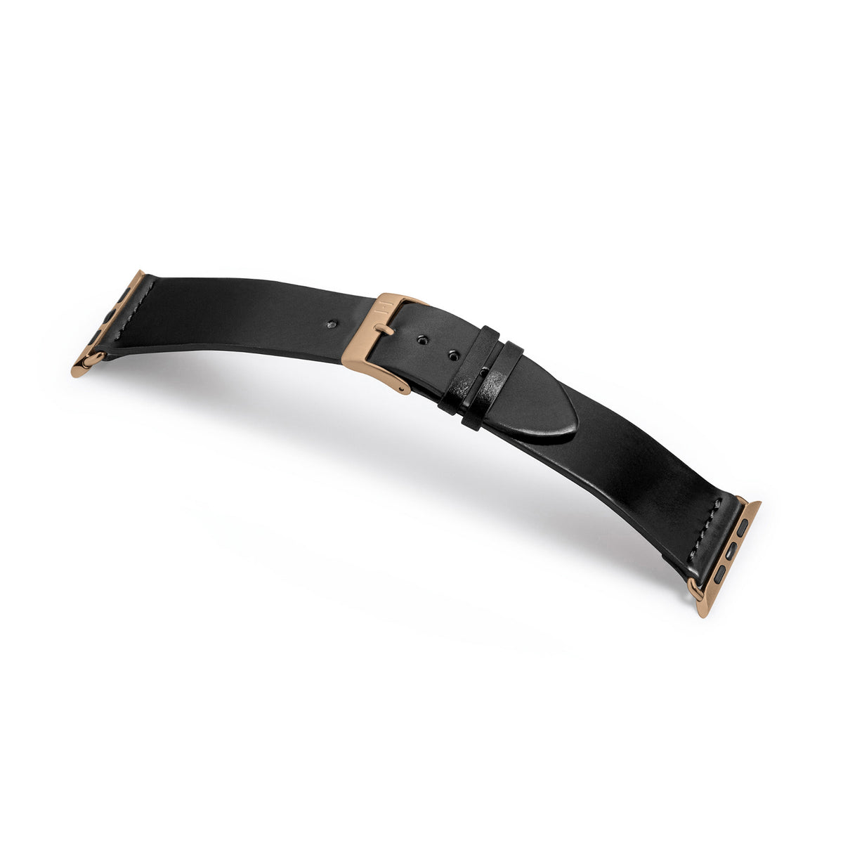 Cinturino in pelle per Apple Watch realizzato in Shell Cordovan &quot;EPPENDORF&quot; - nero