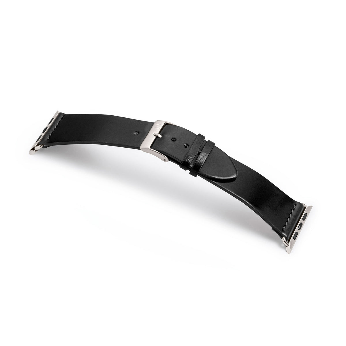 Apple Watch leather strap made of Shell Cordovan &quot;EPPENDORF&quot; - black