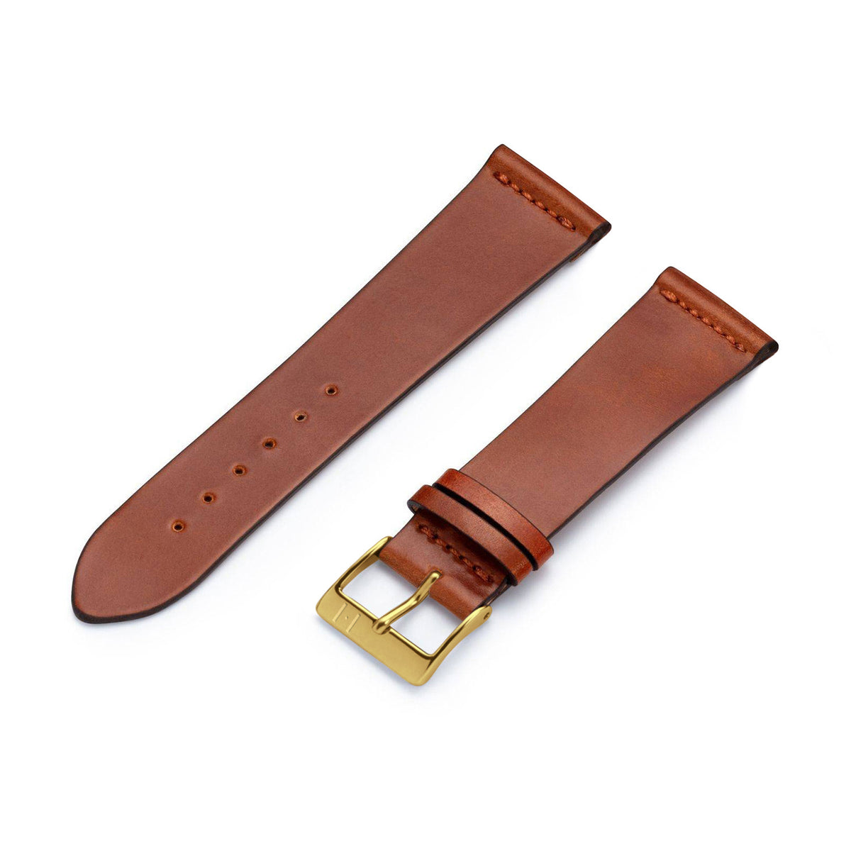 Watch strap &quot;EPPENDORF&quot; (Shell Cordovan) - gold clasp