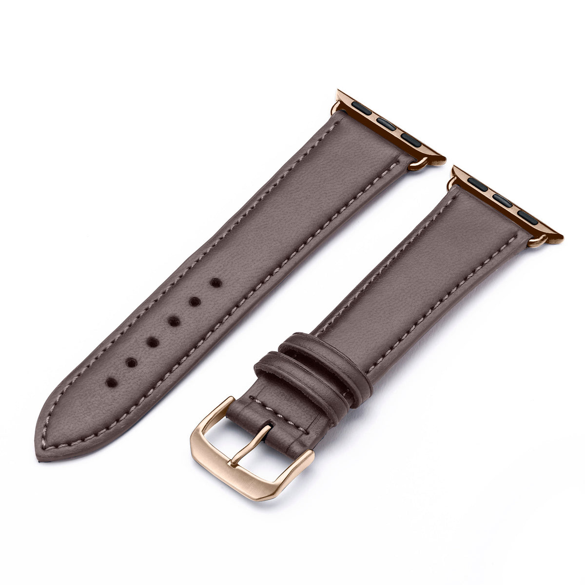 Vita Uhrenarmband aus Apfelleder für Apple Watch 10, handgefertigt, vegan, Mokka, von Happel