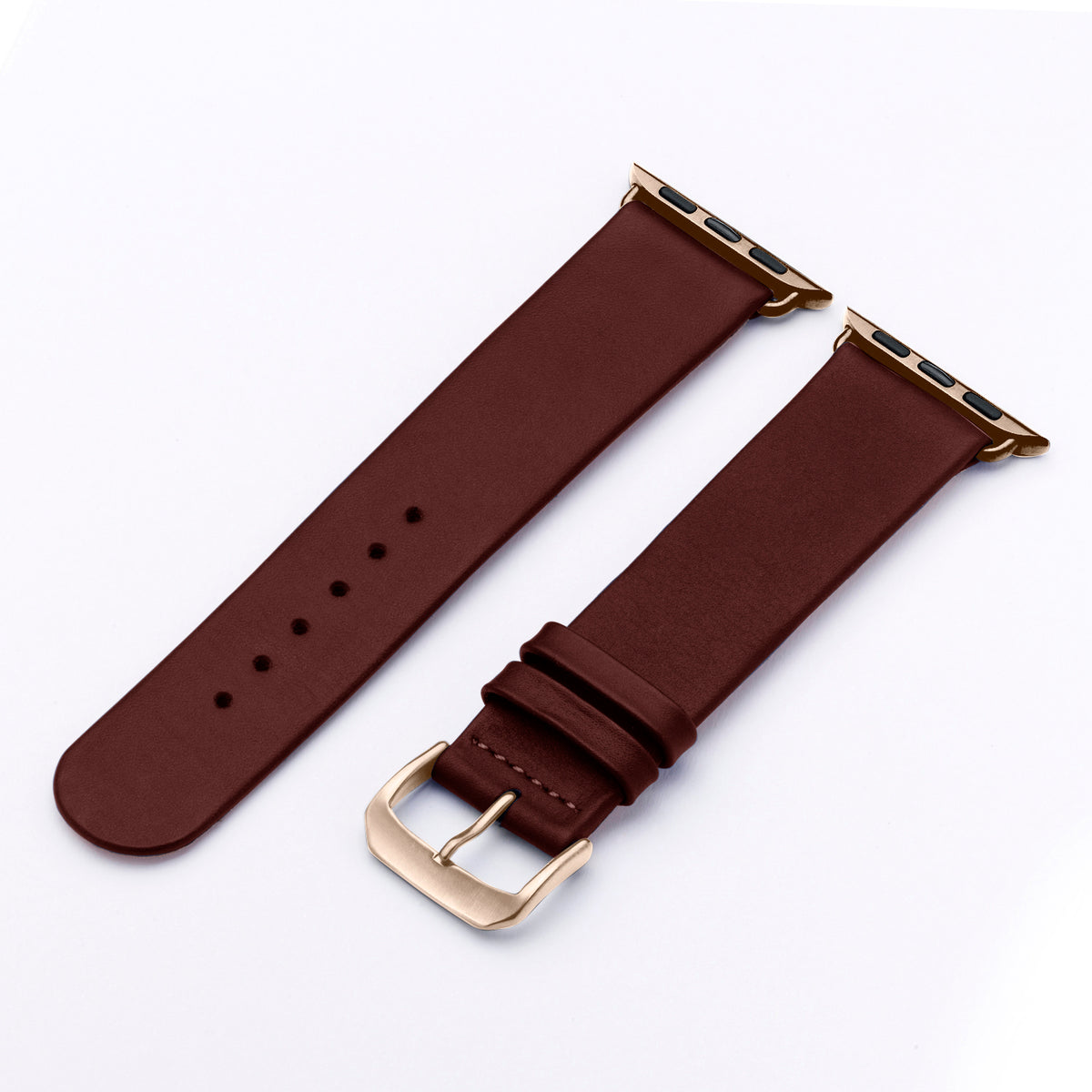 Siena Uhrenarmband aus Rindsleder für Apple Watch 10, handgefertigt, Bordeux, von Happel