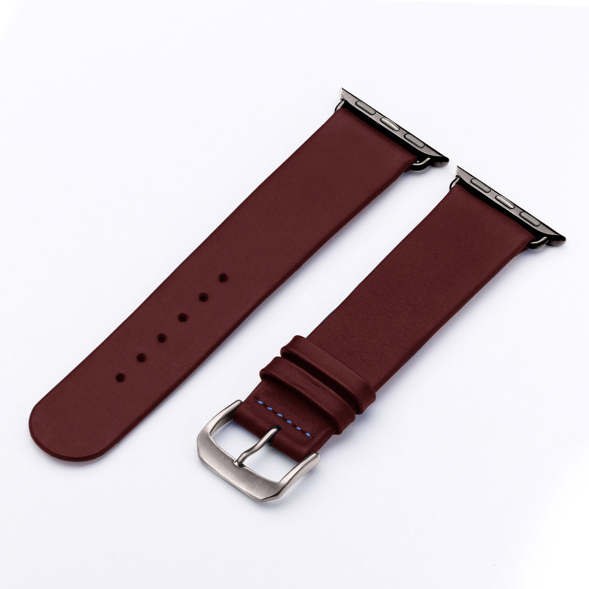 Siena Uhrenarmband aus Rindsleder für Apple Watch 10, handgefertigt, Bordeux, von Happel