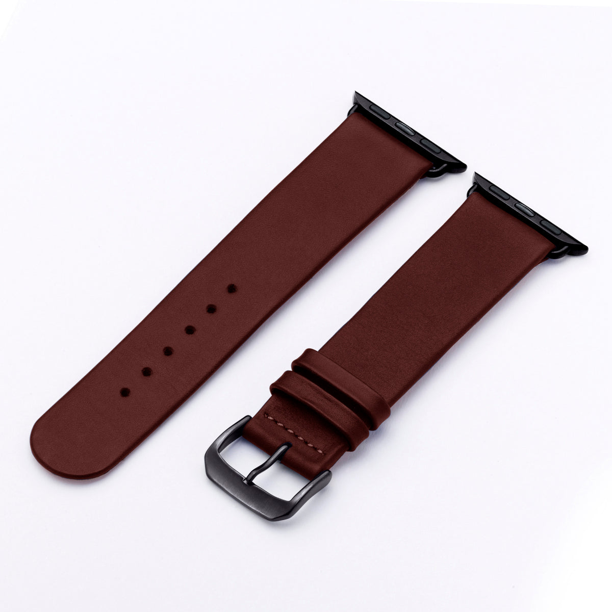 Siena Uhrenarmband aus Rindsleder für Apple Watch 10, handgefertigt, Bordeux, von Happel