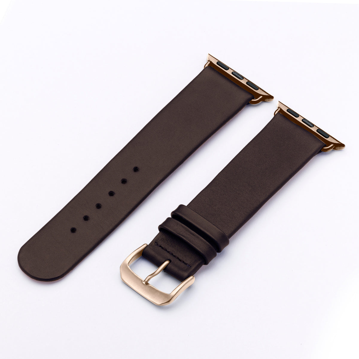 Siena Uhrenarmband aus Rindsleder für Apple Watch 10, handgefertigt, Mokka, von Happel