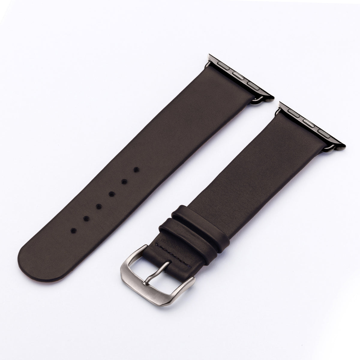 Siena Uhrenarmband aus Rindsleder für Apple Watch 10, handgefertigt, Mokka, von Happel