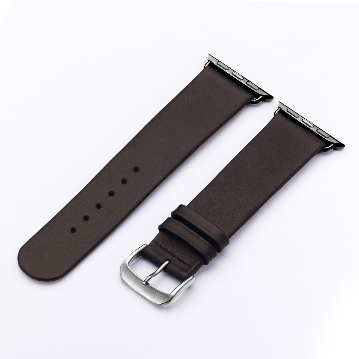 Siena Uhrenarmband aus Rindsleder für Apple Watch 10, handgefertigt, Mokka, von Happel