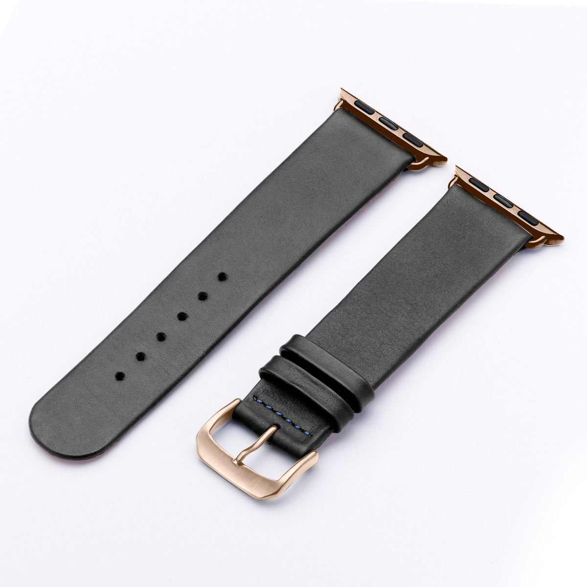 Siena Uhrenarmband aus Rindsleder für Apple Watch 10, handgefertigt, Steingrau, von Happel
