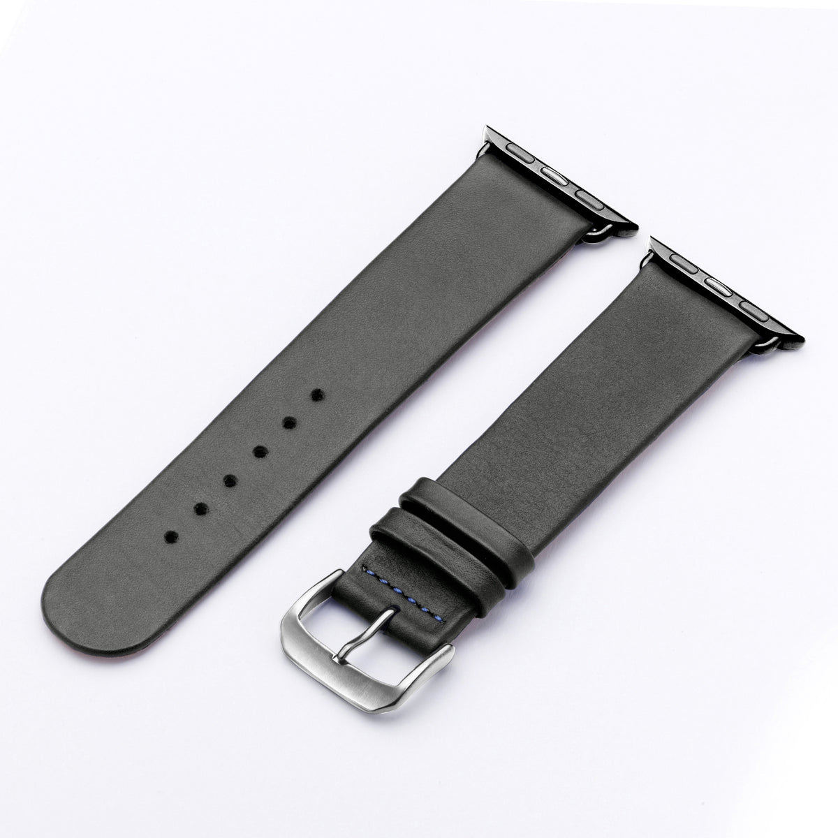 Siena Uhrenarmband aus Rindsleder für Apple Watch 10, handgefertigt, Steingrau, von Happel