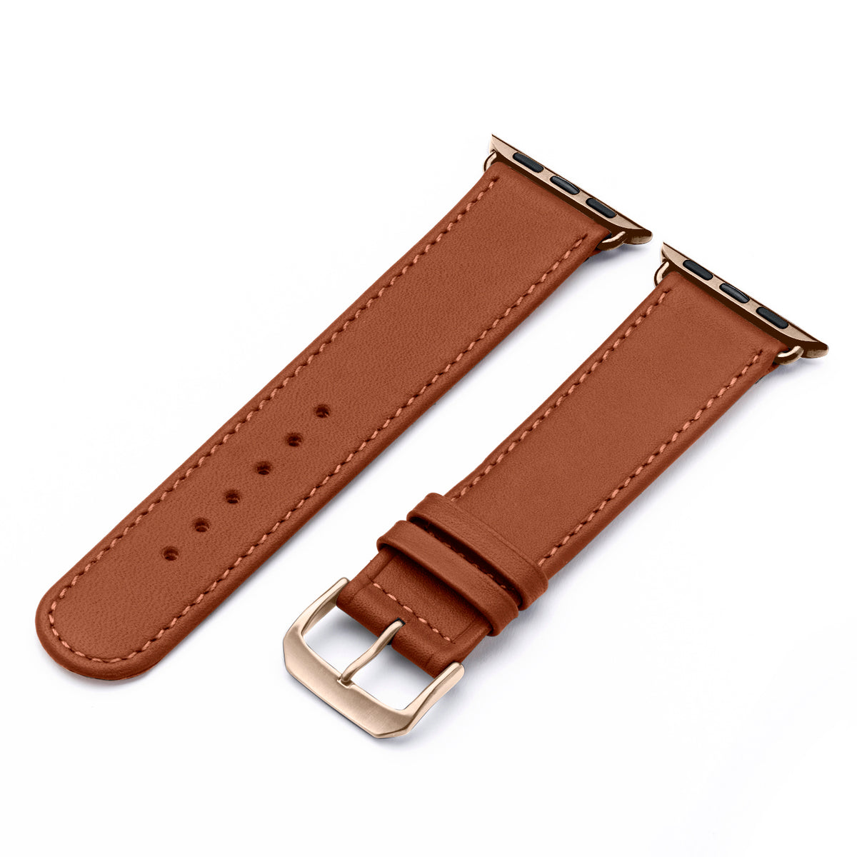 Solace Uhrenarmband aus Sattelleder für Apple Watch 10, handgefertigt, Cognac
, von Happel