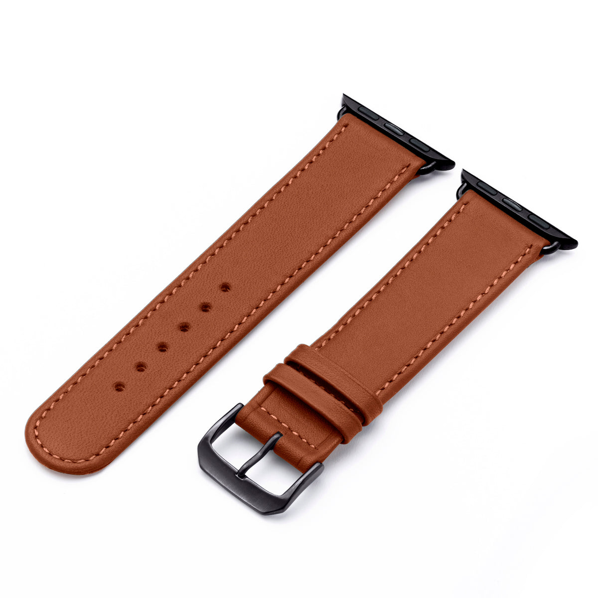 Solace Uhrenarmband aus Sattelleder für Apple Watch 10, handgefertigt, Cognac
, von Happel