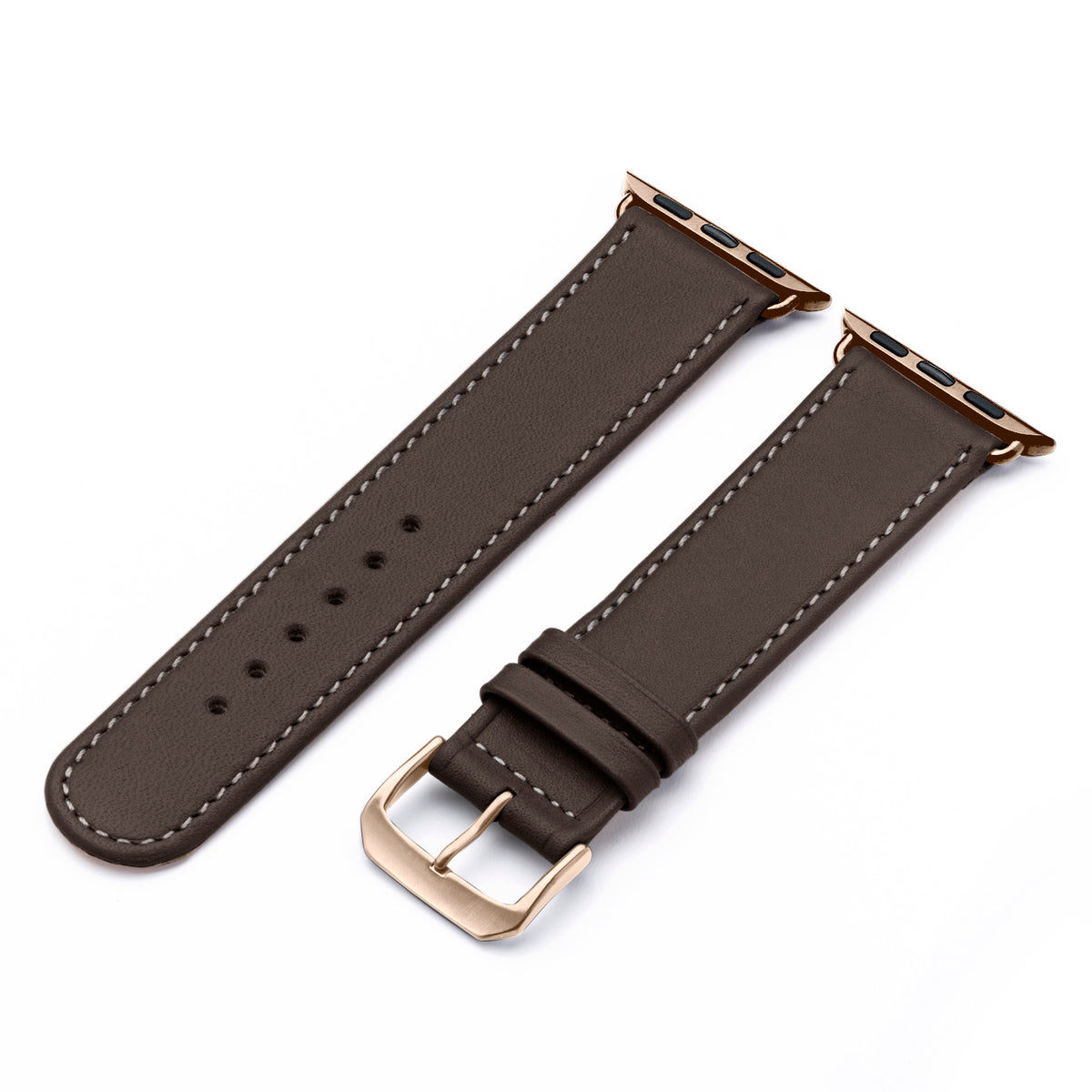 Solace Uhrenarmband aus Sattelleder für Apple Watch 10, handgefertigt, Mokka
, von Happel