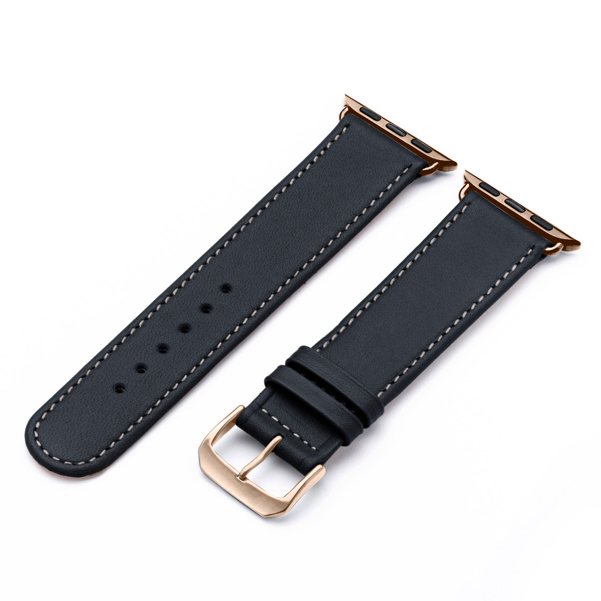 Solace Uhrenarmband aus Sattelleder für Apple Watch 10, handgefertigt, Ozeanblau
, von Happel