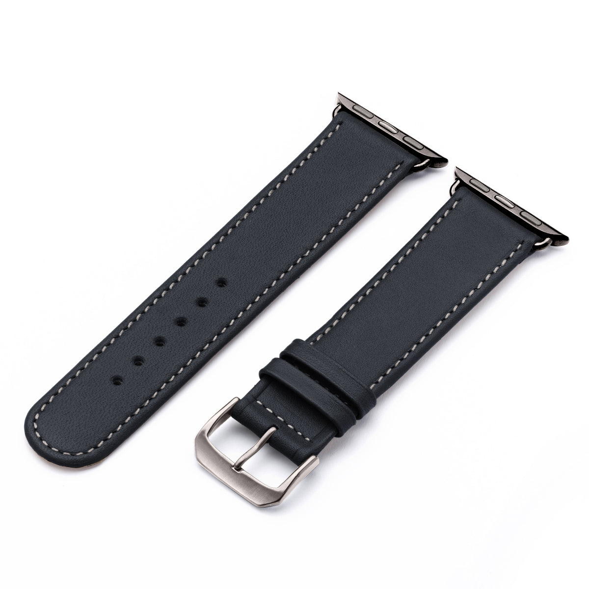 Solace Uhrenarmband aus Sattelleder für Apple Watch 10, handgefertigt, Ozeanblau
, von Happel