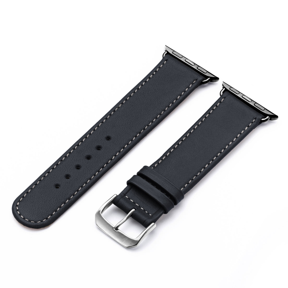 Solace Uhrenarmband aus Sattelleder für Apple Watch 10, handgefertigt, Ozeanblau
, von Happel