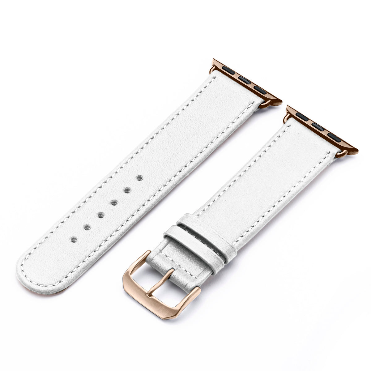 Solace Uhrenarmband aus Sattelleder für Apple Watch 10, handgefertigt, Weiß
, von Happel