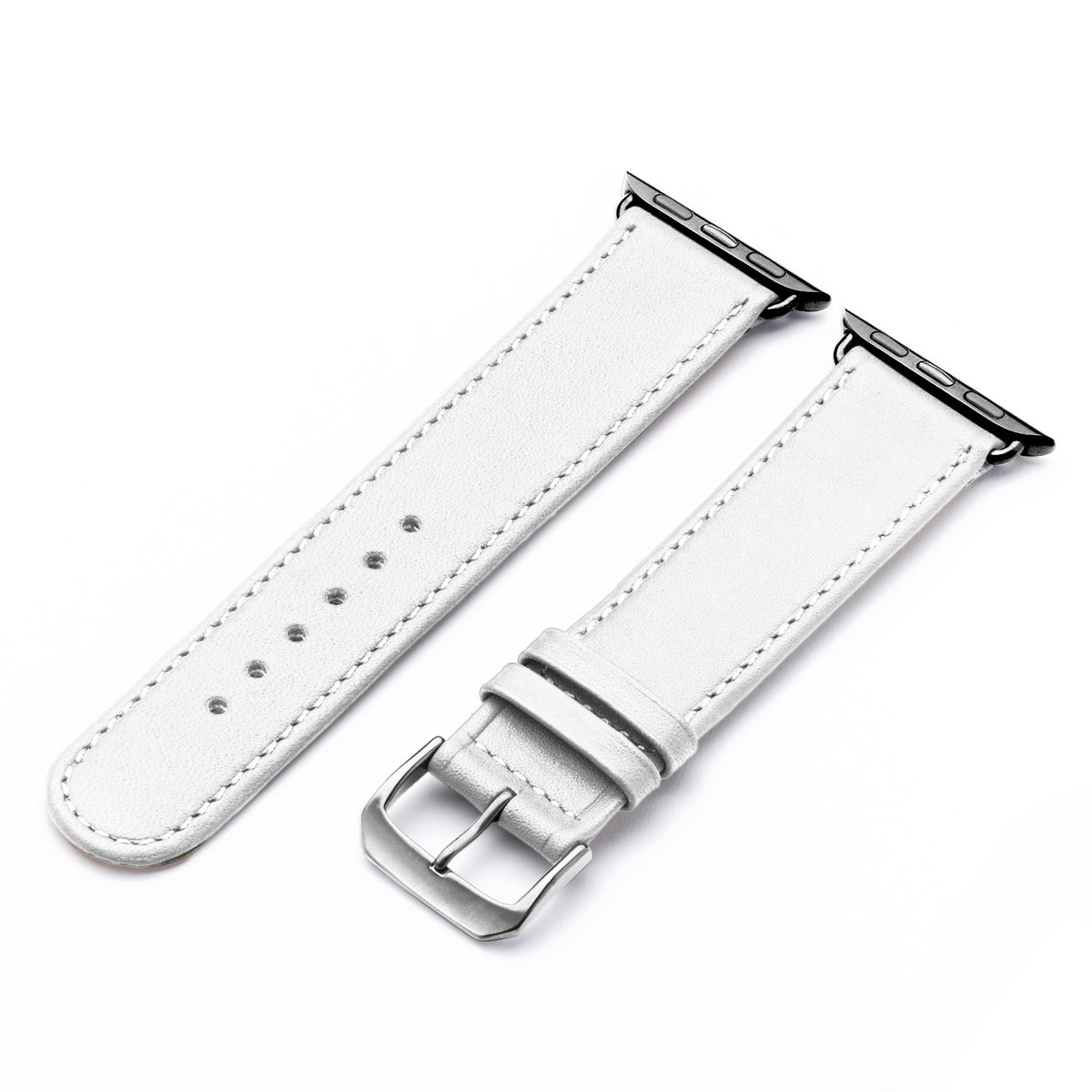 Solace Uhrenarmband aus Sattelleder für Apple Watch 10, handgefertigt, Weiß
, von Happel