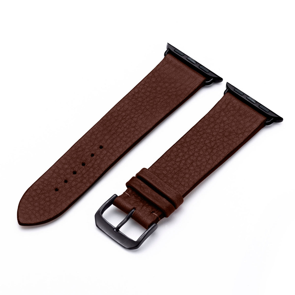 Horizon Uhrenarmband aus Bioleder für Apple Watch 10, handgefertigt, Mokka, von Happel