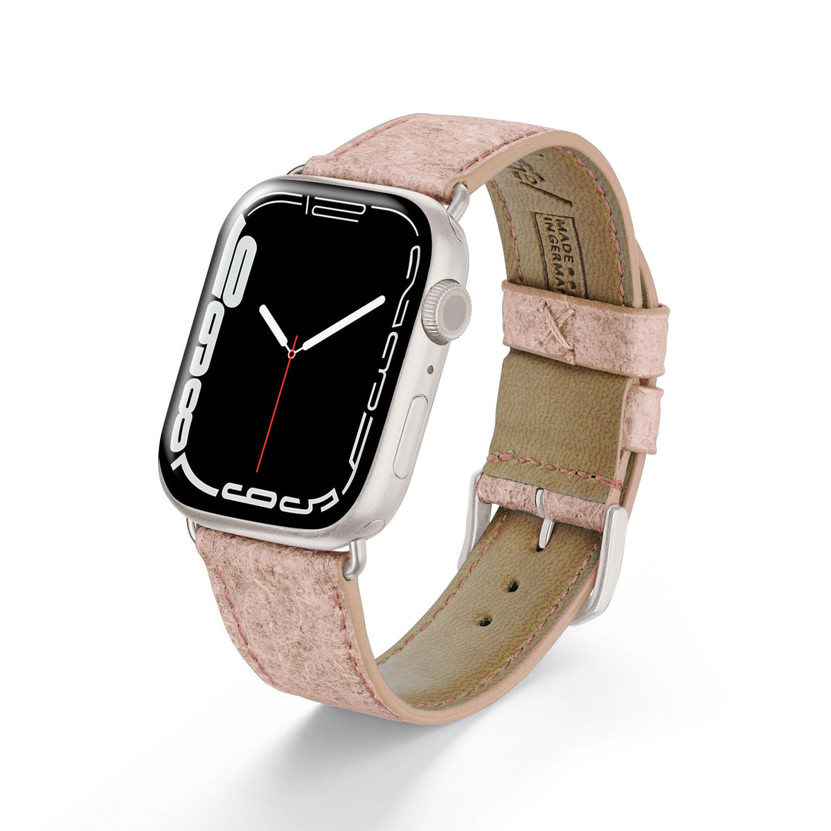 Apple Watch Kokosarmband TerraRibbon von Happel, handgefertigt, 100 % Vegan, Altrosa