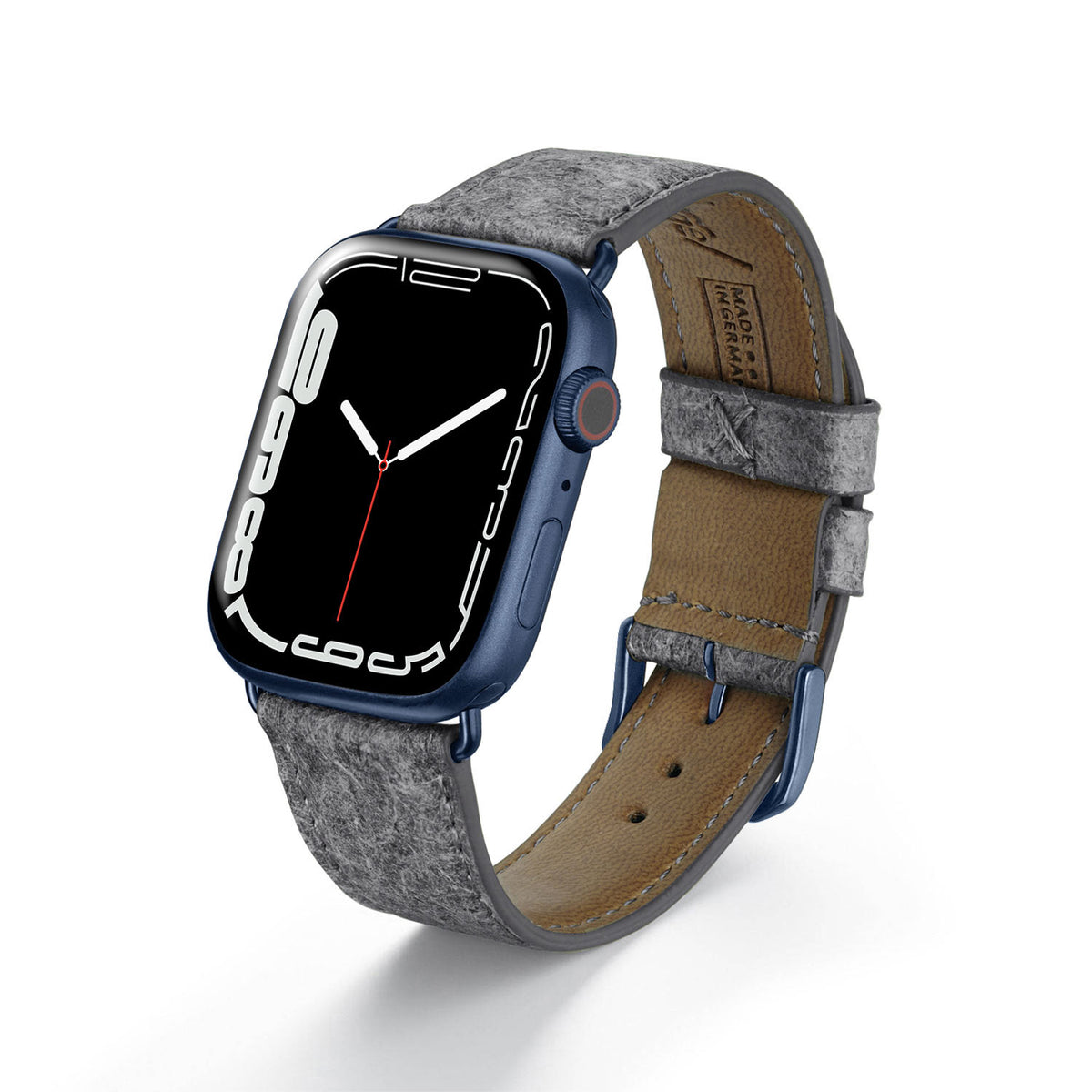 Apple Watch Kokosarmband TerraRibbon von Happel, handgefertigt, 100 % Vegan, Dunkelgrau