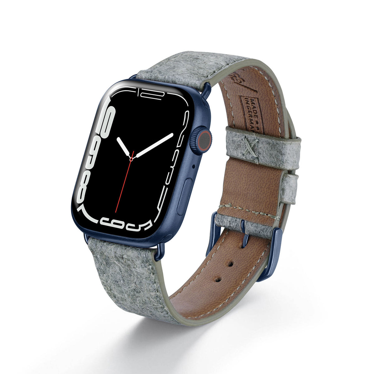 Apple Watch Kokosarmband TerraRibbon von Happel, handgefertigt, 100 % Vegan, Light Indigo