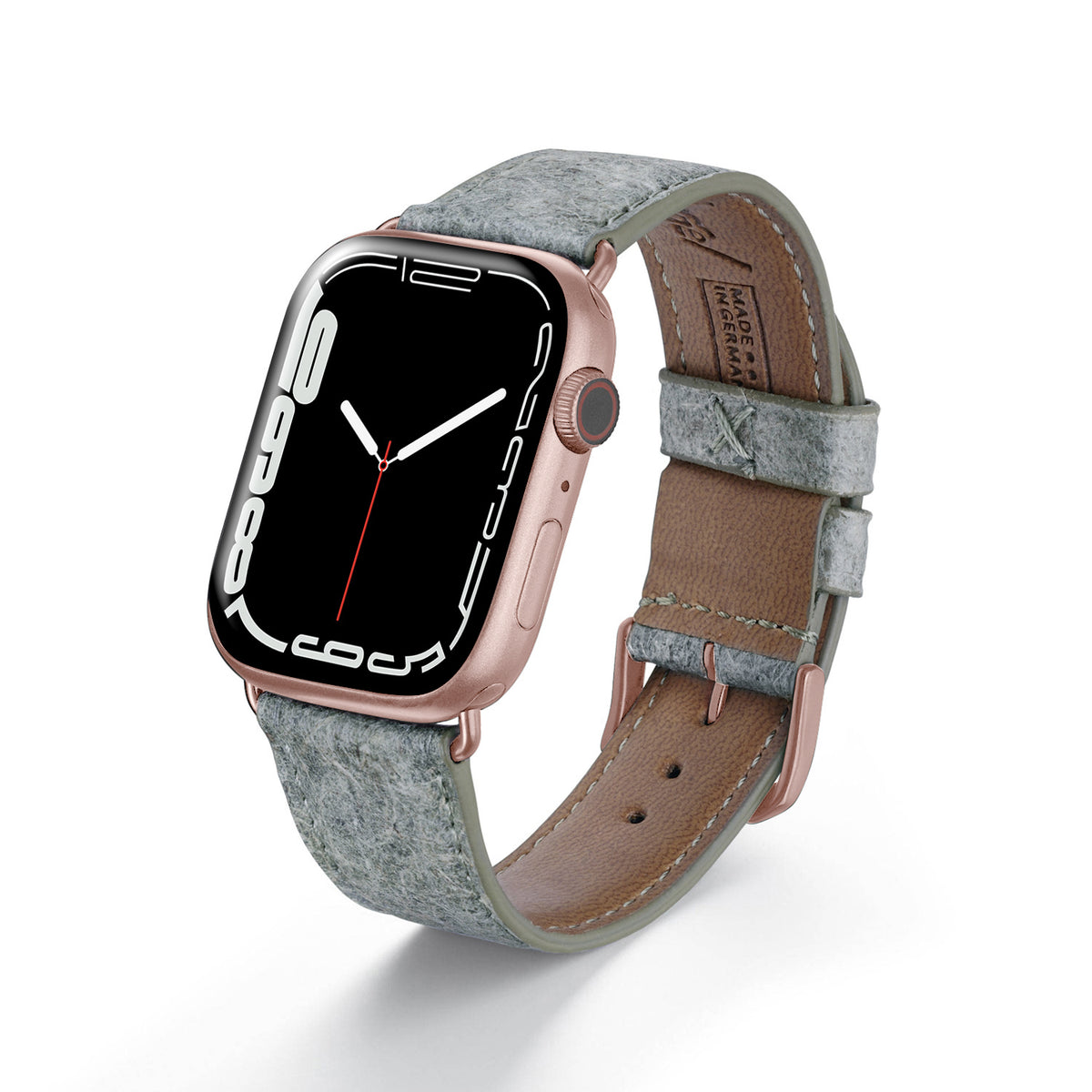 Apple Watch Kokosarmband TerraRibbon von Happel, handgefertigt, 100 % Vegan, Light Indigo
