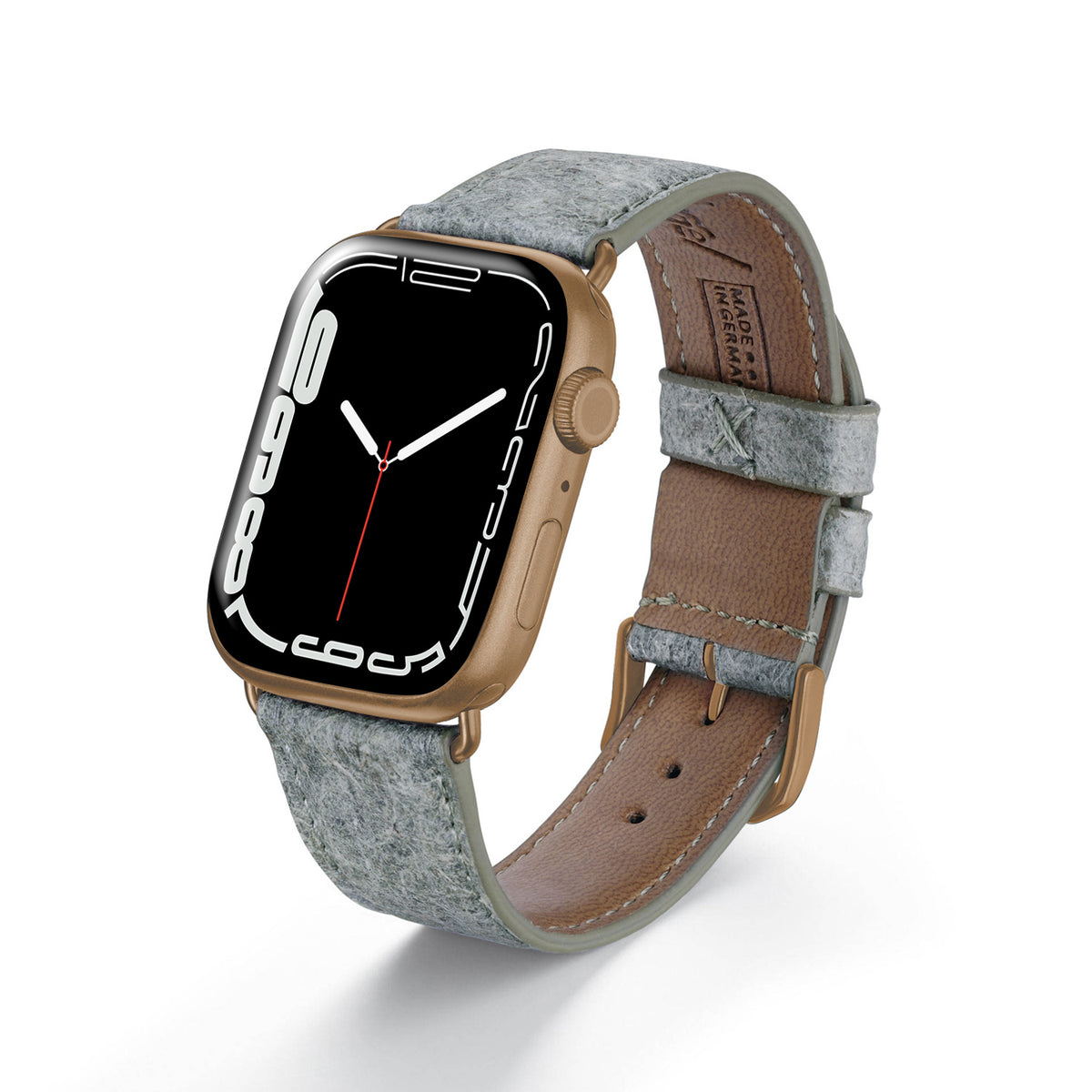 Apple Watch Kokosarmband TerraRibbon von Happel, handgefertigt, 100 % Vegan, Light Indigo