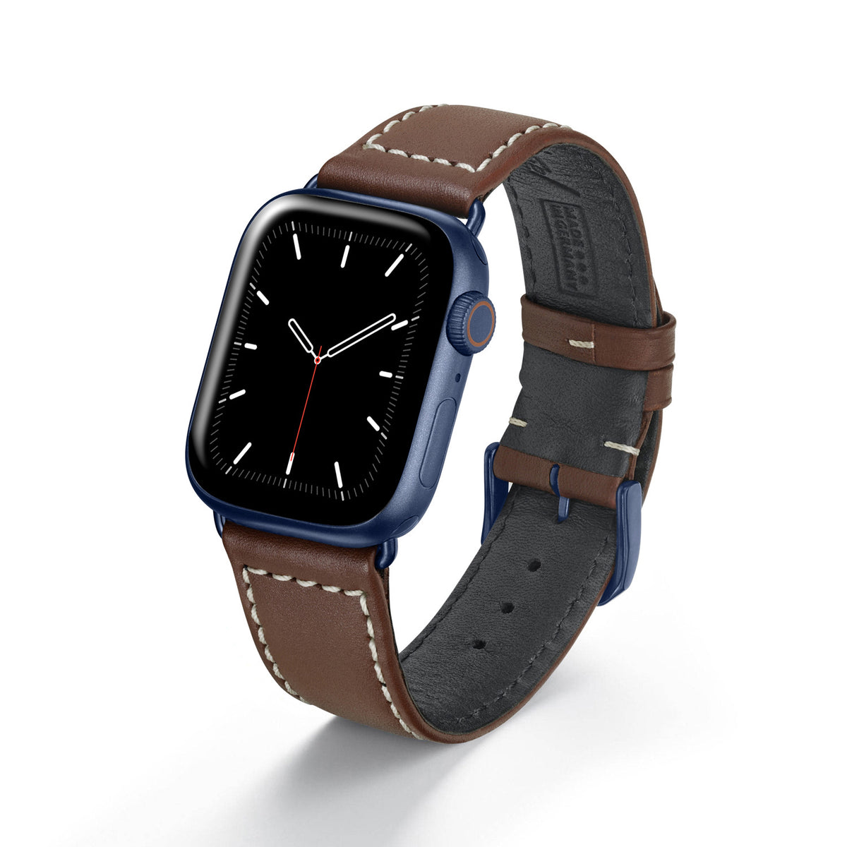 Apple Watch 1-9 Uhrenarmband MarinusCraft von Happel, Rindsleder, wasserfest, Mahagoni