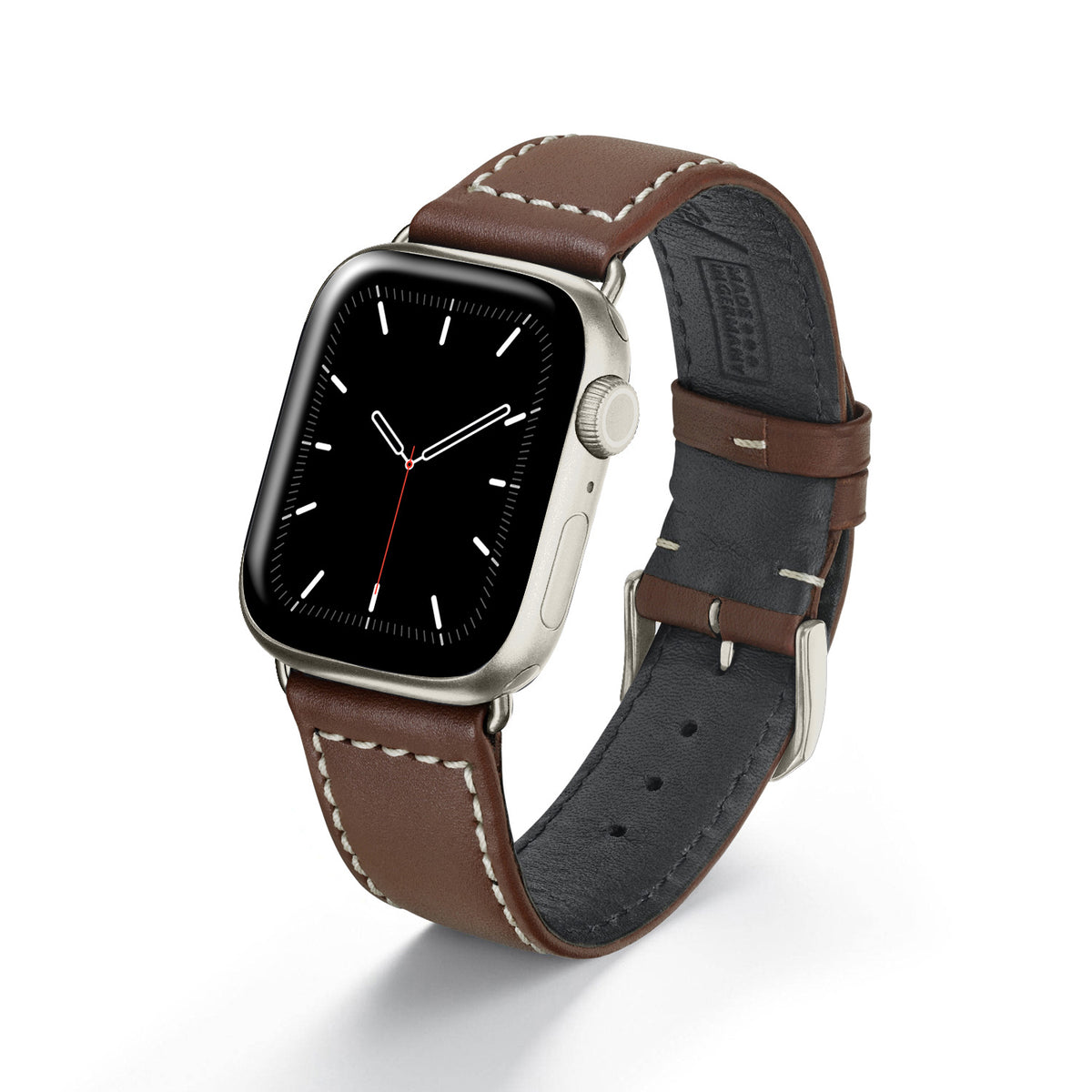 Apple Watch 1-9 Uhrenarmband MarinusCraft von Happel, Rindsleder, wasserfest, Mahagoni